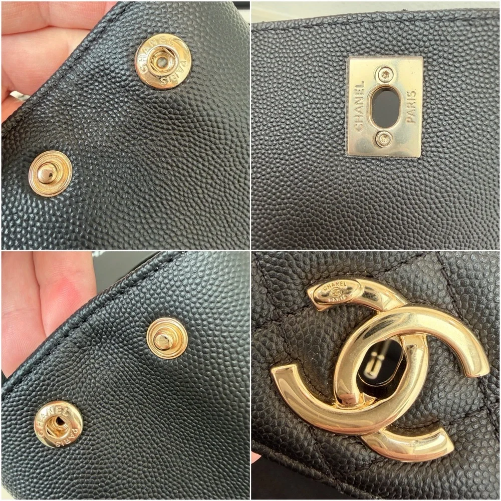 Chanel Black Caviar Leather Business Affinity in Medium